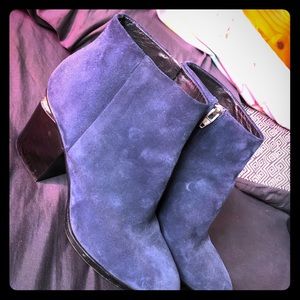 Alexander Wang Blue Suede Gabi Boots